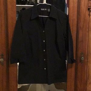 Style & Co. Classic black 3/4 sleeve shirt